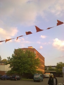 Fähnchen bei der Meisterwerkstatt